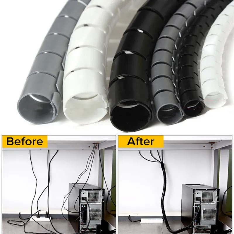 Cable Lock Flexible - 1/2M Flexibele Spiraal Kabel Organizer Clips