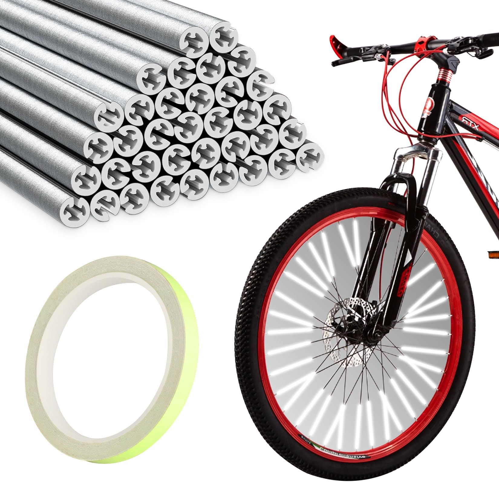 Spoke Reflector Set - Fietsspaakreflectorenset - 360° ° Zichtbaarheid, groene