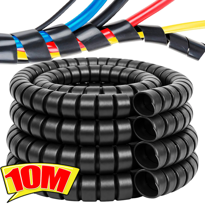 Cable Lock Flexible - Spiraalvormige kabelwikkel Kabeldraadbeschermer Kantoor Snoerhoes Afdekking