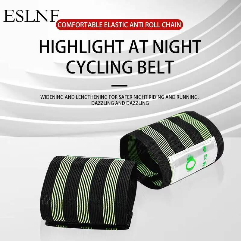 Commuting With Road Bike - ESLNF Universele reflecterende fietsveiligheidsriemen Verstelbare enkelbroekbeenriem