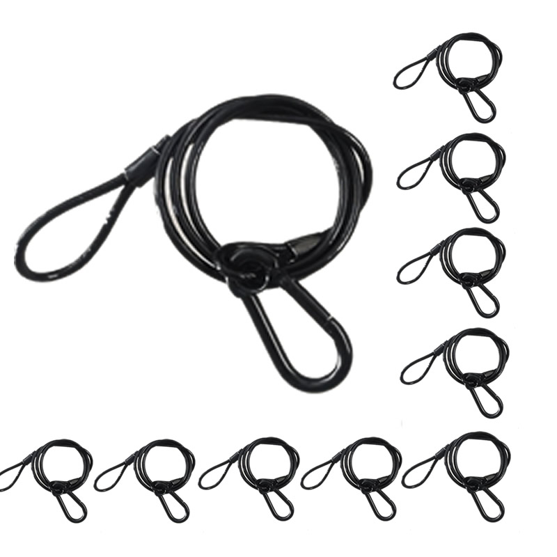 Cable Lock Flexible - 10 stks/partij Zwart 3mm * 70