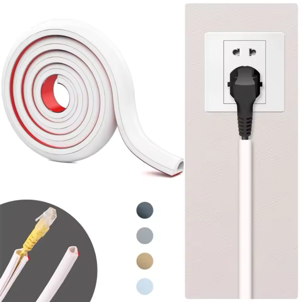 Cable Lock Flexible - 1pc 1m/39.37inProfessionele Zelfklevende Muur Koord Hider