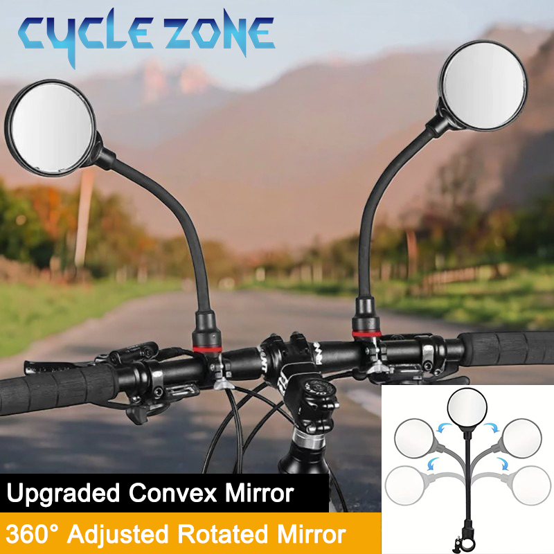Mirror Handlebar Convex - Fietsspiegel Fietsstuur Achteruitkijkspiegel Draaibaar en verstelbaar