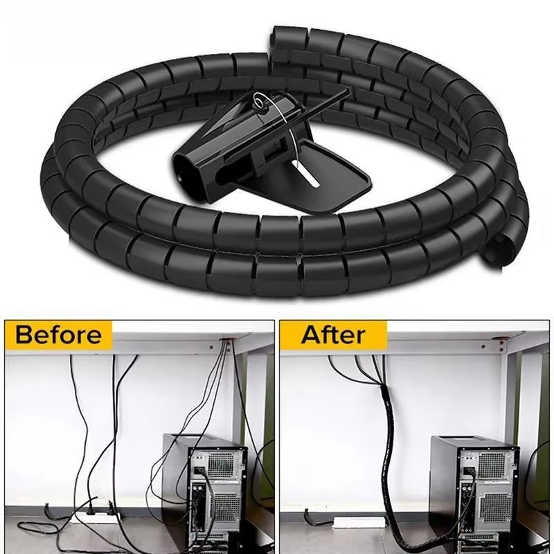 2M/1M Zwarte Kabel Draadbesche - Cable Lock Flexible recensie en prijs