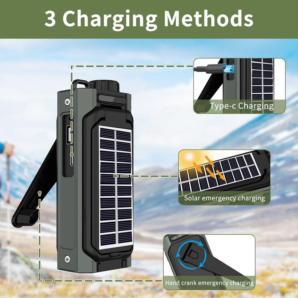 A26Z draagbare zonne-energi ra - Usb Charger Dynamo recensie en prijs