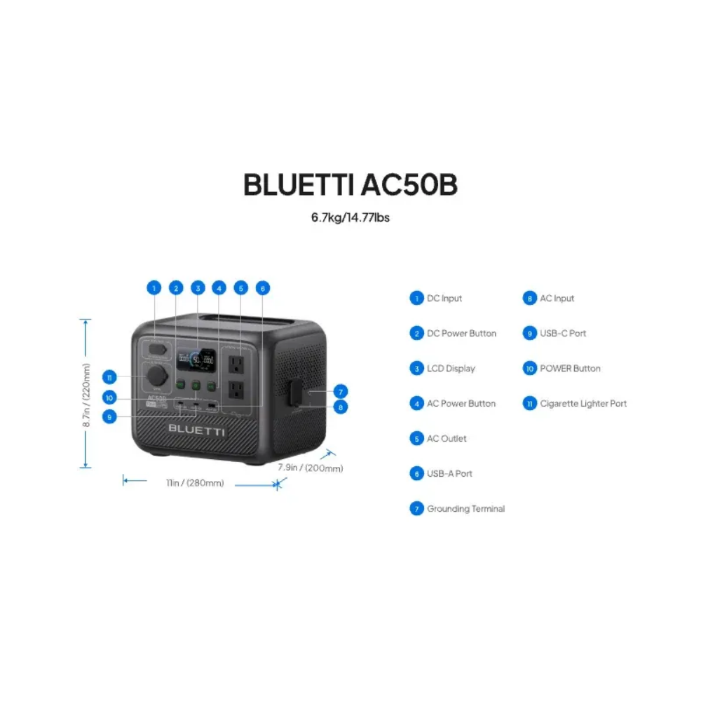 BLUETTI AC50B Draagbare Powers - Usb Charger Dynamo recensie en prijs
