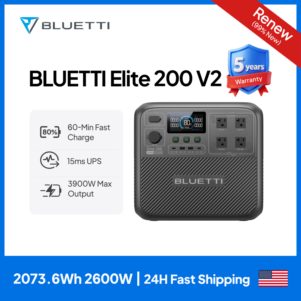 【Renew】BLUETTI Elite 200 V2 dr - Usb Charger Dynamo recensie en prijs