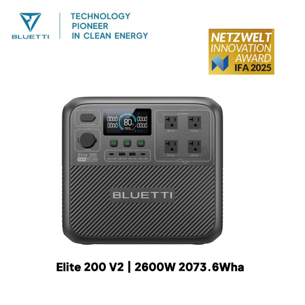 【Renew】BLUETTI Elite 200 V2 dr - Usb Charger Dynamo recensie en prijs