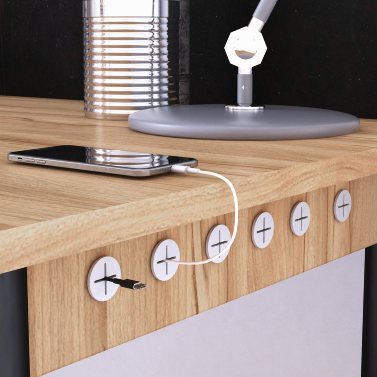 14 stuks bureaubladkabeldoorvo - Cable Lock Flexible recensie en prijs